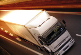 truck on the road