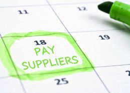 Calendar mark with Pay suppliers