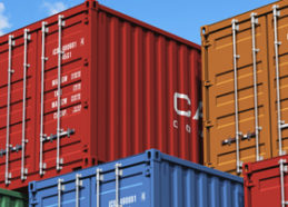 Stacked containers
