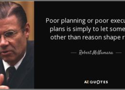 Quote Robert McNamara about planning and execution